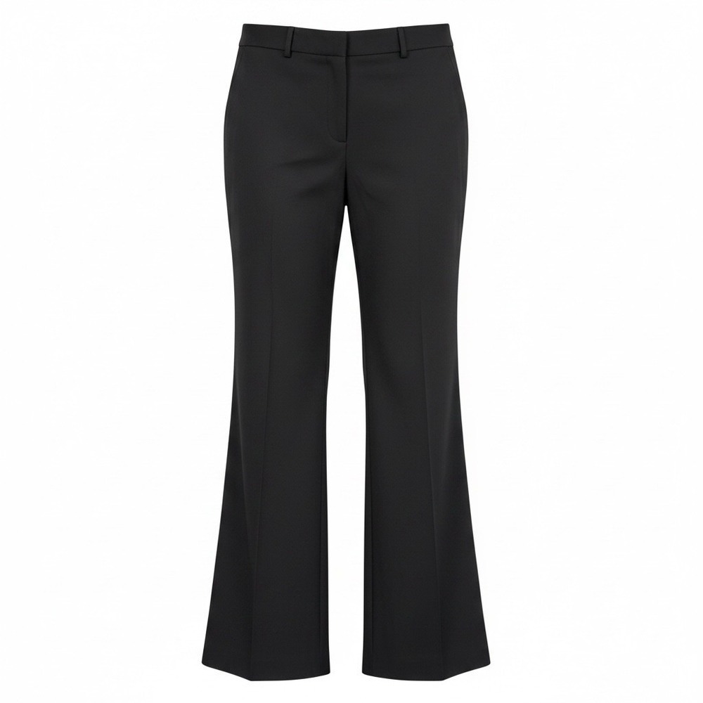 Edwards Flat Front Dress Pants Women’s Size 26 UR Black Un-Hemmed 52Wx34L (8760)